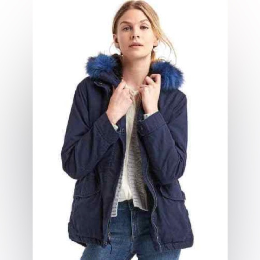 Gap Navy Blue 2-in-1 Parka Coat